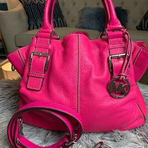 Michael Kors Large Hot Pink Pebble Leather Bag